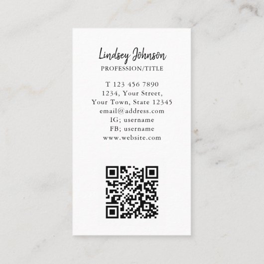 QR-Code Visitenkarte (Rückseite)