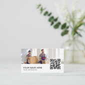 QR-Code Visitenkarte (Stehend Vorderseite)