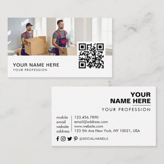 QR-Code Visitenkarte (Vorne/Hinten)