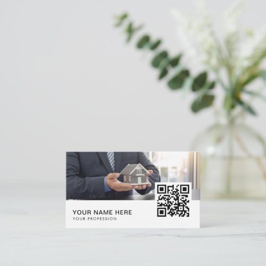 QR-Code Visitenkarte (Stehend Vorderseite)