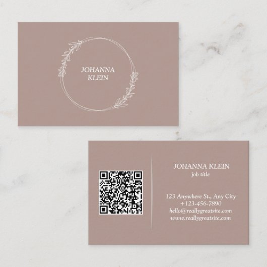 QR Code Visitenkarte (Vorne/Hinten)