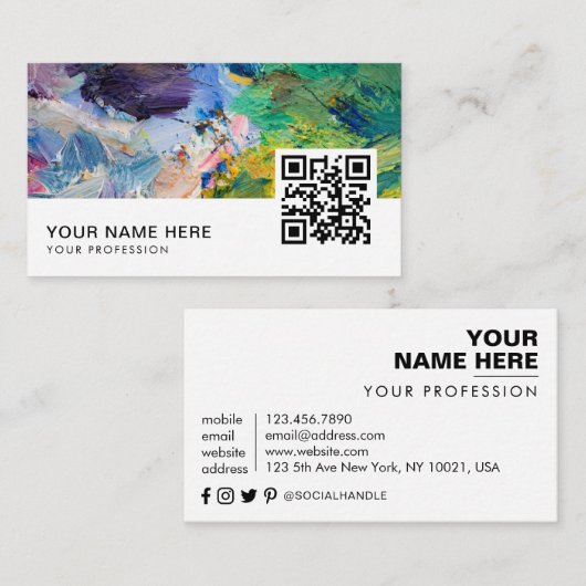 QR-Code Visitenkarte (Vorne/Hinten)