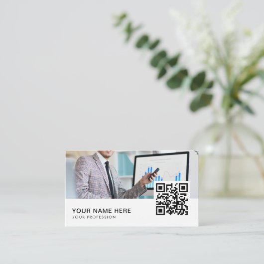 QR-Code Visitenkarte (Stehend Vorderseite)