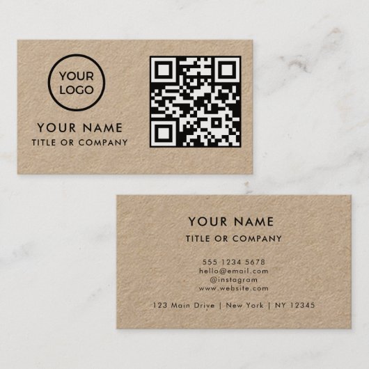 QR-Code Visitenkarte (Vorne/Hinten)