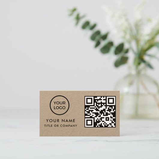 QR-Code Visitenkarte (Stehend Vorderseite)