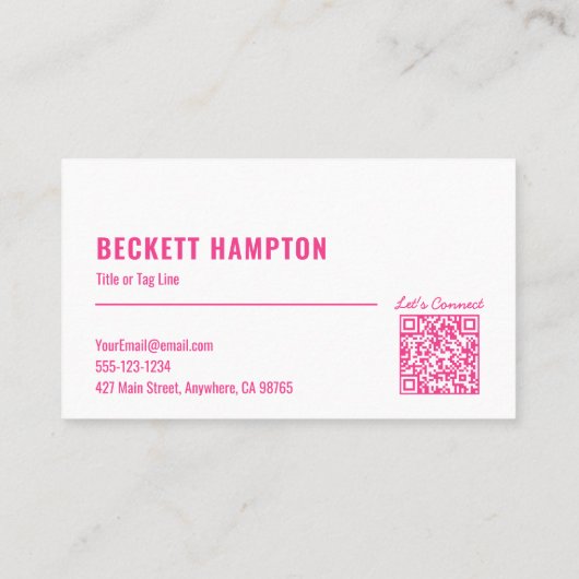 QR-Code Visitenkarte (Rückseite)