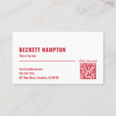 QR-Code Visitenkarte (Rückseite)