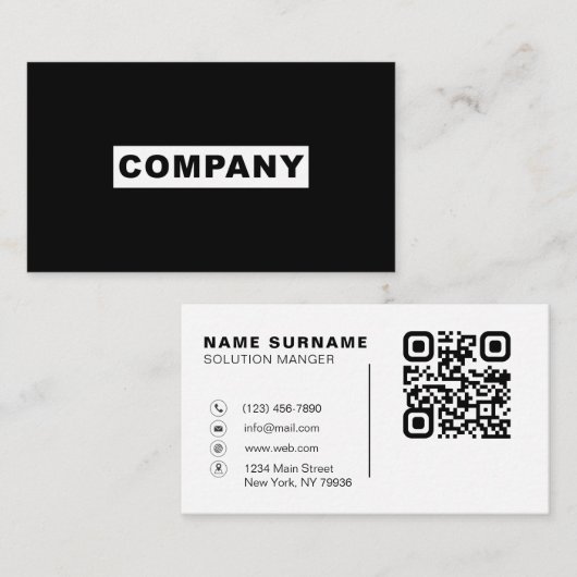 QR-Code Visitenkarte (Vorne/Hinten)