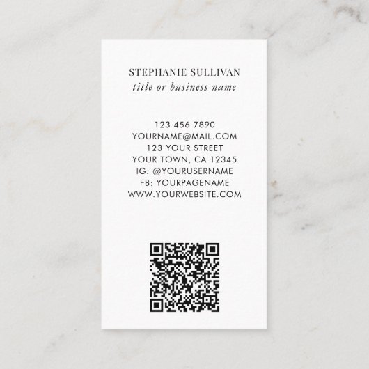 QR-Code Visitenkarte (Rückseite)