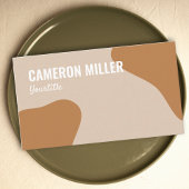 QR Code Visitenkarte, Beige staubige Goldminimalis Visitenkarte