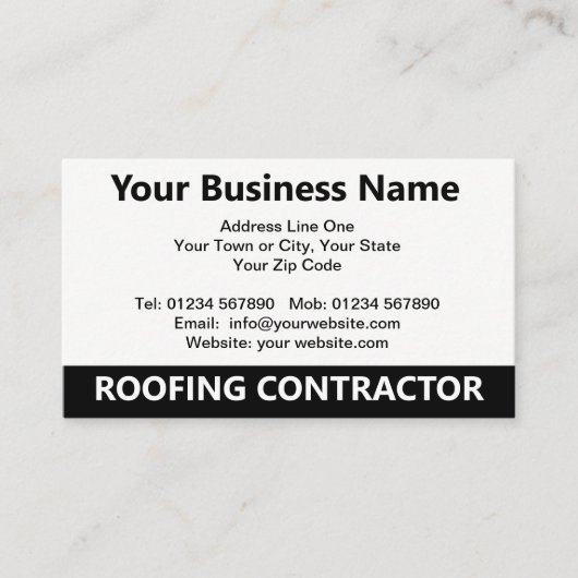 QR-Code-Visitenkarte des Dachdeckers Visitenkarte (Vorderseite)