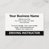 QR-Code-Visitenkarte des Fahrlehrers Visitenkarte (Vorderseite)