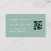 QR-Code-Visitenkarte für Aquarellfarben Visitenkarte (Rückseite)