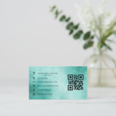 QR-Code-Visitenkarte für berufliche Unternehmen Visitenkarte (Stehend Vorderseite)