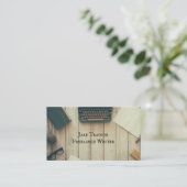 QR-Code-Visitenkarte für den Schreibtisch Visitenkarte (Stehend Vorderseite)