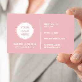 QR-Code-Visitenkarte für Dusty Pink Visitenkarte