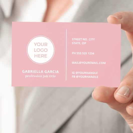 QR-Code-Visitenkarte für Dusty Pink Visitenkarte