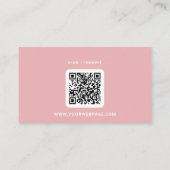 QR-Code-Visitenkarte für Dusty Pink Visitenkarte (Rückseite)