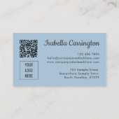 QR-Code-Visitenkarte für Fotografen-Logo-Foto Visitenkarte (Rückseite)