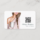 QR-Code Visitenkarte für Haar- und Nagelstudio (Vorderseite)
