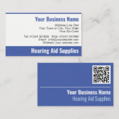 QR-Code-Visitenkarte für Hörhilfen Visitenkarte (Vorne/Hinten)