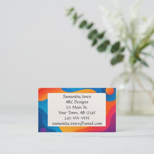 QR-Code-Visitenkarte für kühne, künstlerische und Visitenkarte (Stehend Vorderseite)