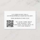 QR-Code-Visitenkarte für Minimalistische Landüberw Visitenkarte (Rückseite)