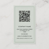 QR-Code-Visitenkarte für moderne Fotos Visitenkarte (Rückseite)