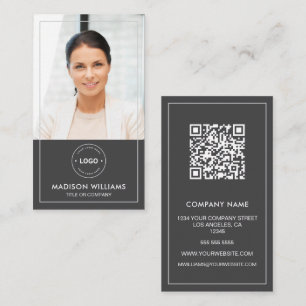 QR-Code-Visitenkarte für moderne Fotos Visitenkarte
