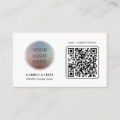 QR-Code-Visitenkarte für moderne Logos Visitenkarte (Vorderseite)