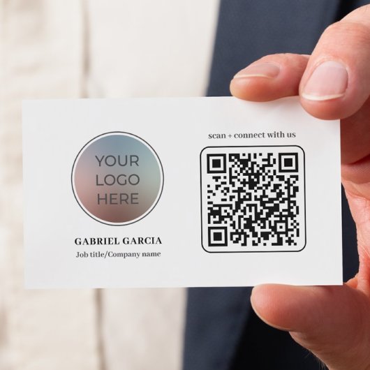 QR-Code-Visitenkarte für moderne Logos Visitenkarte