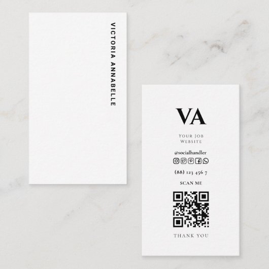 QR-Code-Visitenkarte für Pädikurist und Manikurist Visitenkarte (Vorne/Hinten)