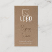 QR-Code-Visitenkarte für rustikale Kraft Visitenkarte (Vorderseite)