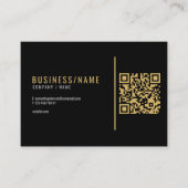 QR-Code-Visitenkarte für Schwarz und Gold Visitenkarte (Vorderseite)