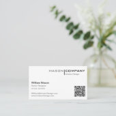 QR-Code-Visitenkarte für Schwarz und Weiß Visitenkarte (Stehend Vorderseite)