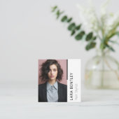 QR-Code-Visitenkarte für Social Media Quadratische Visitenkarte (Stehend Vorderseite)