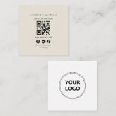 QR-Code-Visitenkarte für soziale Medien Quadratische Visitenkarte (Vorne/Hinten)