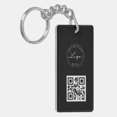 QR-Code-Visitenkarte Ihr Logo Benutzerdefinierter Schlüsselanhänger (Vorderseite links)