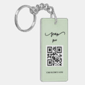 QR-Code-Visitenkarte Ihr Logo Benutzerdefinierter Schlüsselanhänger (Vorderseite links)