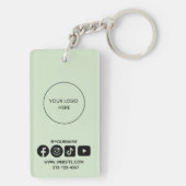 QR-Code-Visitenkarte Ihr Logo Benutzerdefinierter  Schlüsselanhänger (Rückseite)