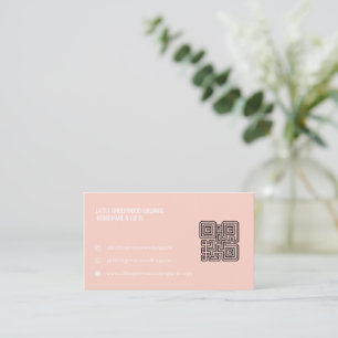 QR-Code Visitenkarte   Modern Feminines Rosa