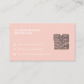 QR-Code Visitenkarte | Modern Feminines Rosa (Vorderseite)