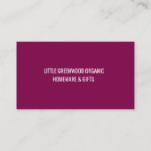 QR-Code Visitenkarte |  Modern minimalist violett (Rückseite)