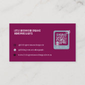 QR-Code Visitenkarte |  Modern minimalist violett (Vorderseite)