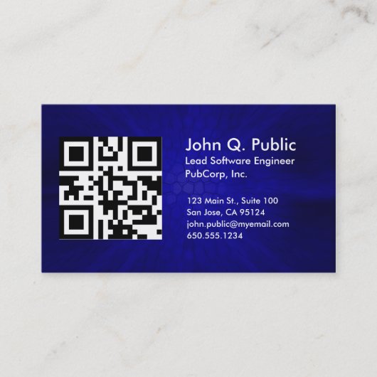 QR Code-Visitenkarte-Schablone Visitenkarte (Vorderseite)