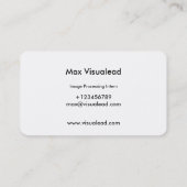 QR Code-Visitenkarte Visitenkarte (Rückseite)