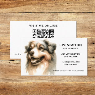 QR Code-Visitenkarten für Dog Visitenkarte