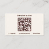 QR-Code-Visitenkarten für Kuh Visitenkarte (Rückseite)