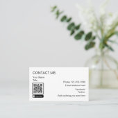 QR-Code-Visitenkarten für Scanner Telefonnummerkarte (Stehend Vorderseite)