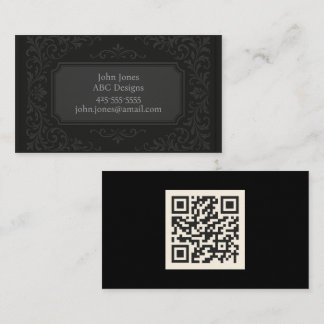 QR-Code-Visitenkarten für schwarze und graue, dick Visitenkarte